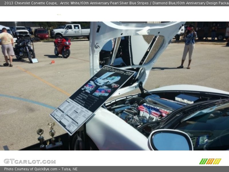 Arctic White/60th Anniversary Pearl Silver Blue Stripes / Diamond Blue/60th Anniversary Design Package 2013 Chevrolet Corvette Coupe