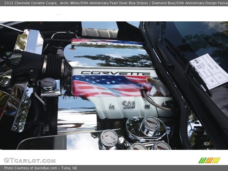 Arctic White/60th Anniversary Pearl Silver Blue Stripes / Diamond Blue/60th Anniversary Design Package 2013 Chevrolet Corvette Coupe