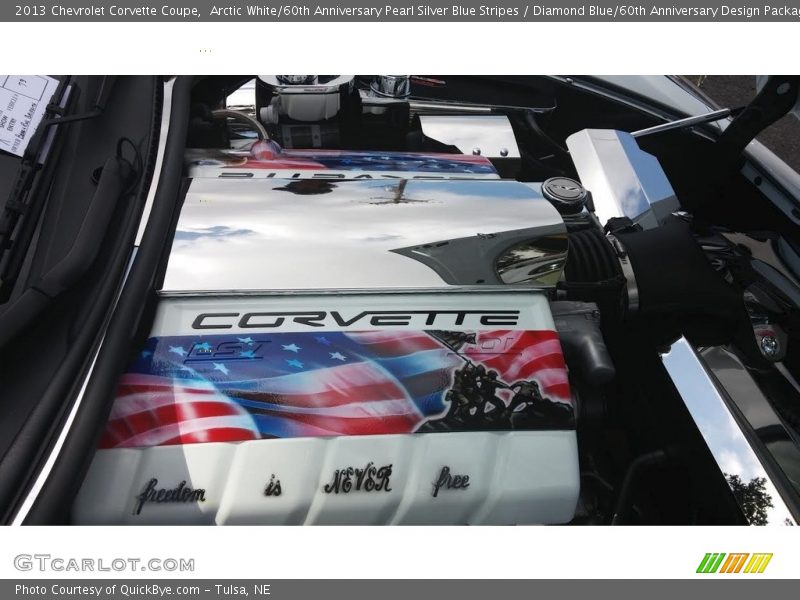 Arctic White/60th Anniversary Pearl Silver Blue Stripes / Diamond Blue/60th Anniversary Design Package 2013 Chevrolet Corvette Coupe