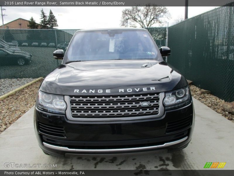 Santorini Black Metallic / Ebony/Ebony 2016 Land Rover Range Rover