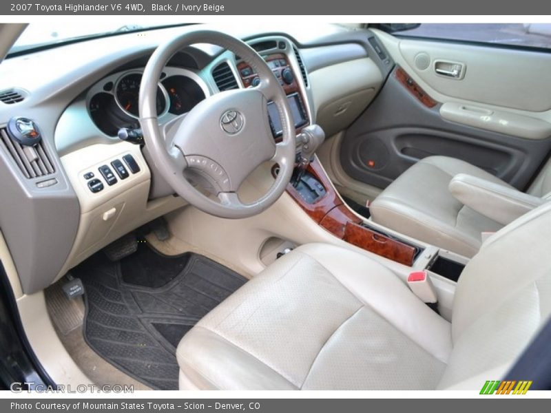 Black / Ivory Beige 2007 Toyota Highlander V6 4WD