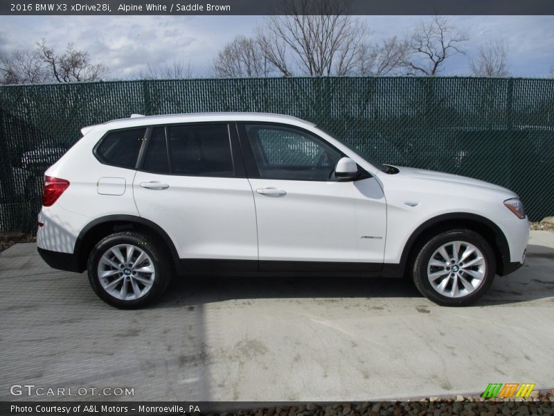 Alpine White / Saddle Brown 2016 BMW X3 xDrive28i