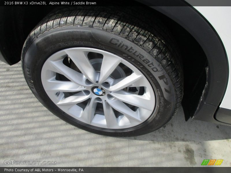 Alpine White / Saddle Brown 2016 BMW X3 xDrive28i