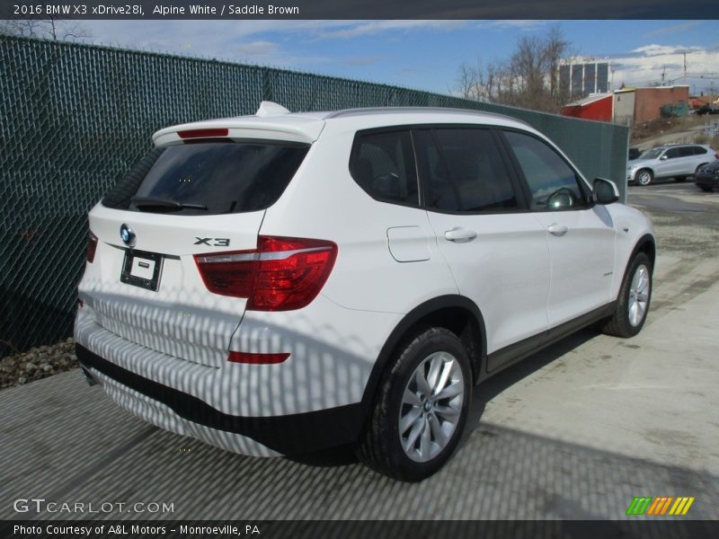 Alpine White / Saddle Brown 2016 BMW X3 xDrive28i