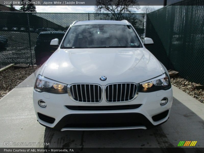 Alpine White / Saddle Brown 2016 BMW X3 xDrive28i
