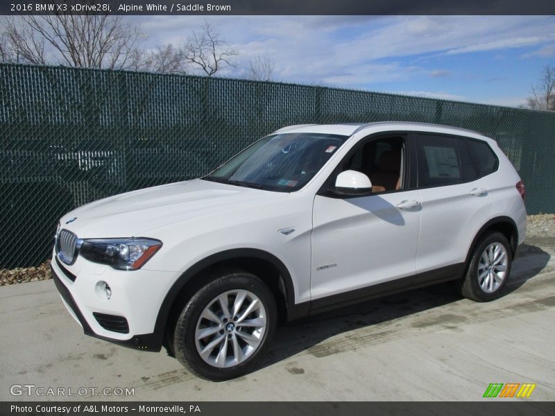 Alpine White / Saddle Brown 2016 BMW X3 xDrive28i