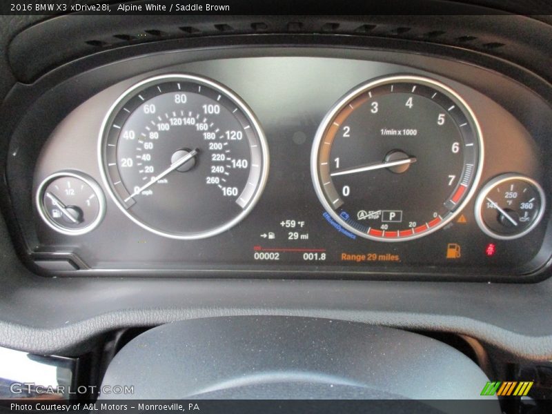 Alpine White / Saddle Brown 2016 BMW X3 xDrive28i