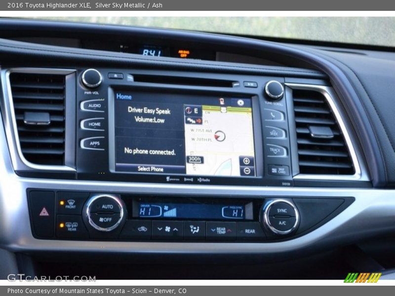 Silver Sky Metallic / Ash 2016 Toyota Highlander XLE