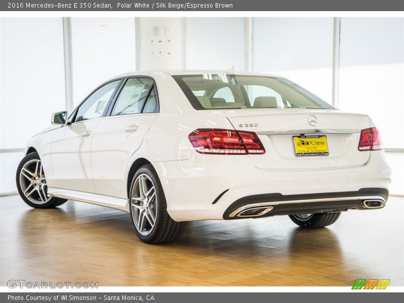 Polar White / Silk Beige/Espresso Brown 2016 Mercedes-Benz E 350 Sedan