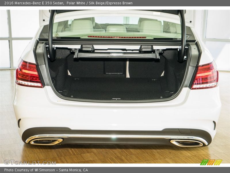 Polar White / Silk Beige/Espresso Brown 2016 Mercedes-Benz E 350 Sedan