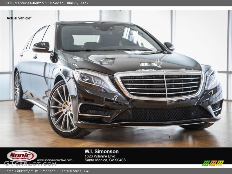 Black / Black 2016 Mercedes-Benz S 550 Sedan