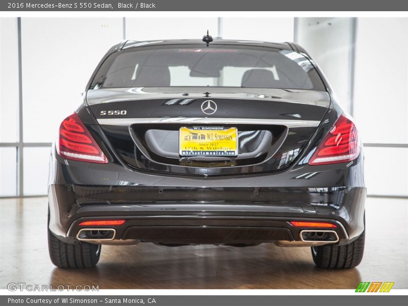 Black / Black 2016 Mercedes-Benz S 550 Sedan