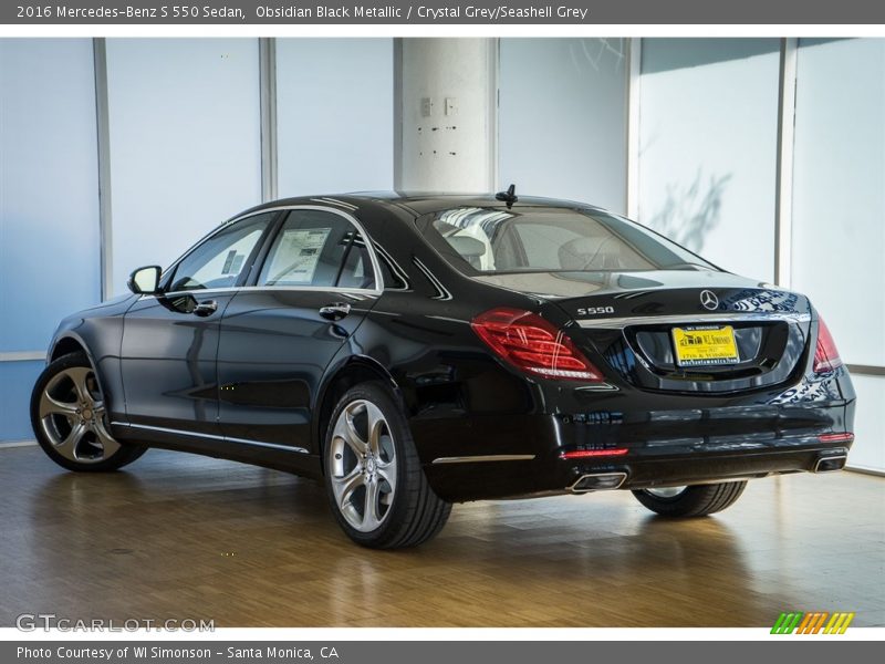 Obsidian Black Metallic / Crystal Grey/Seashell Grey 2016 Mercedes-Benz S 550 Sedan