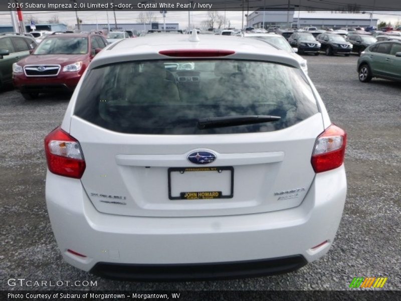 Crystal White Pearl / Ivory 2016 Subaru Impreza 2.0i Limited 5-door