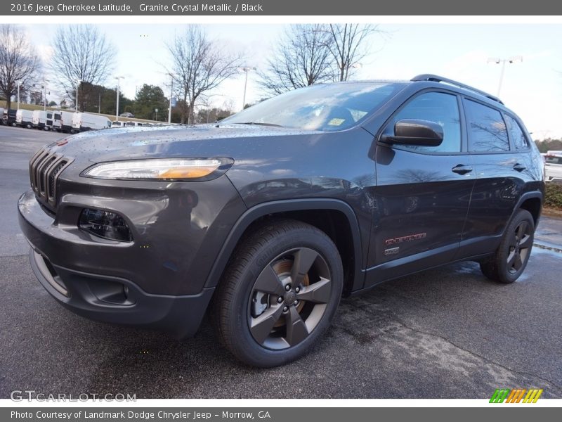 Granite Crystal Metallic / Black 2016 Jeep Cherokee Latitude