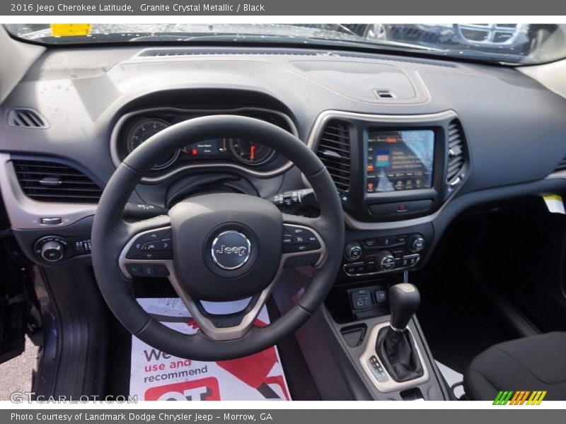 Granite Crystal Metallic / Black 2016 Jeep Cherokee Latitude