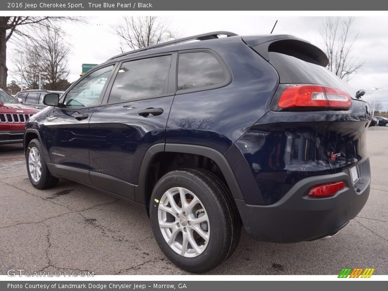 True Blue Pearl / Black 2016 Jeep Cherokee Sport