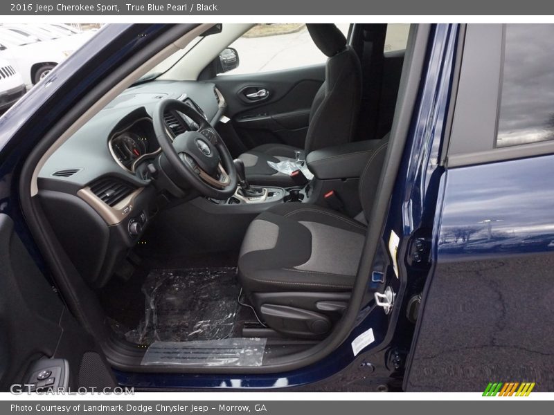 True Blue Pearl / Black 2016 Jeep Cherokee Sport