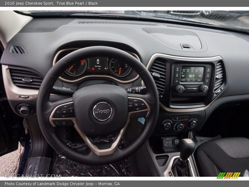 True Blue Pearl / Black 2016 Jeep Cherokee Sport