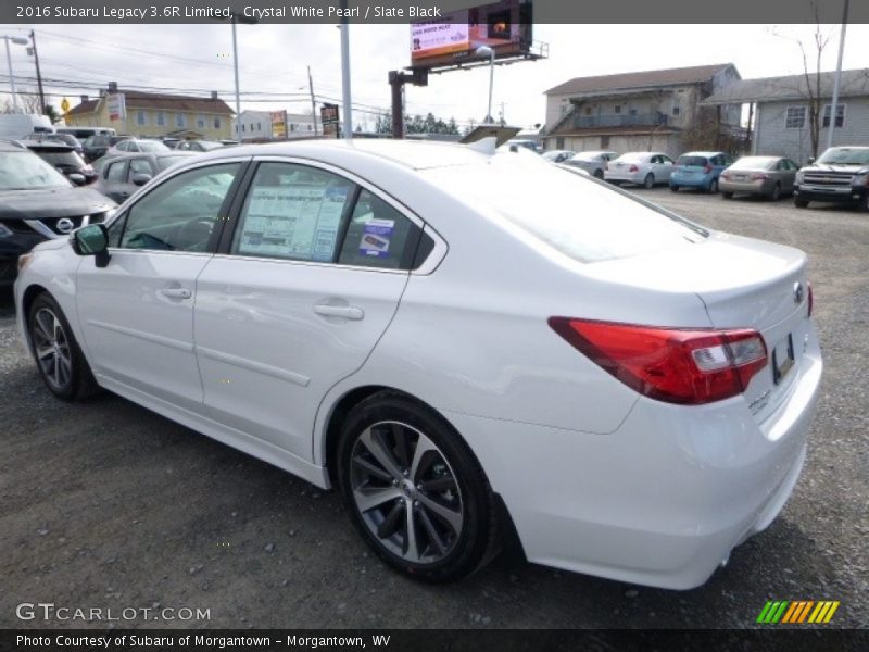 Crystal White Pearl / Slate Black 2016 Subaru Legacy 3.6R Limited