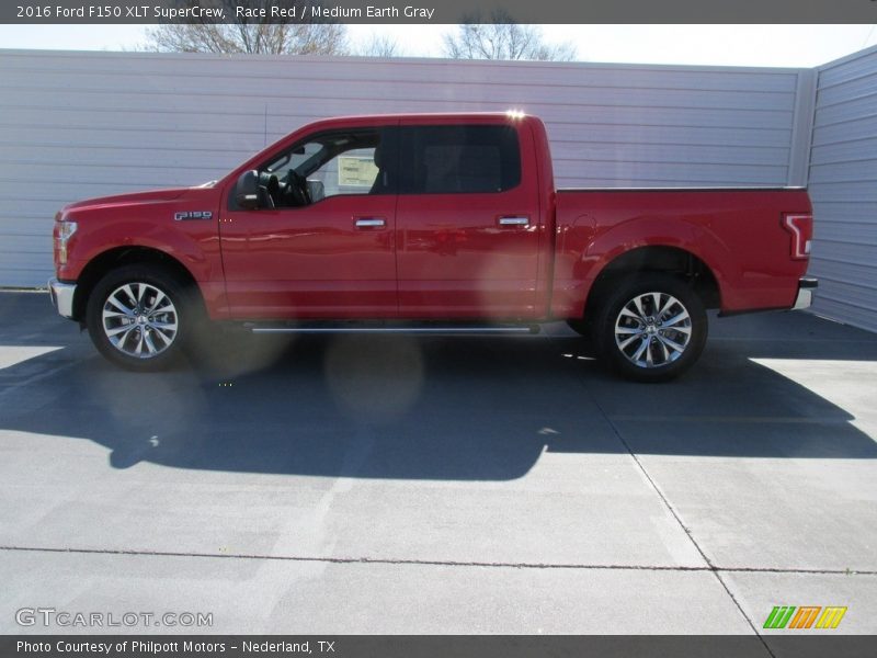 Race Red / Medium Earth Gray 2016 Ford F150 XLT SuperCrew