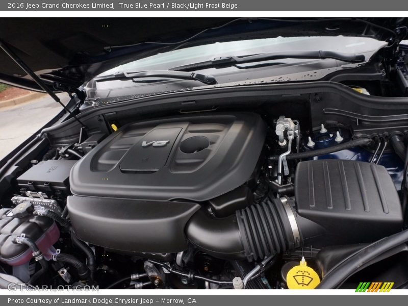 True Blue Pearl / Black/Light Frost Beige 2016 Jeep Grand Cherokee Limited