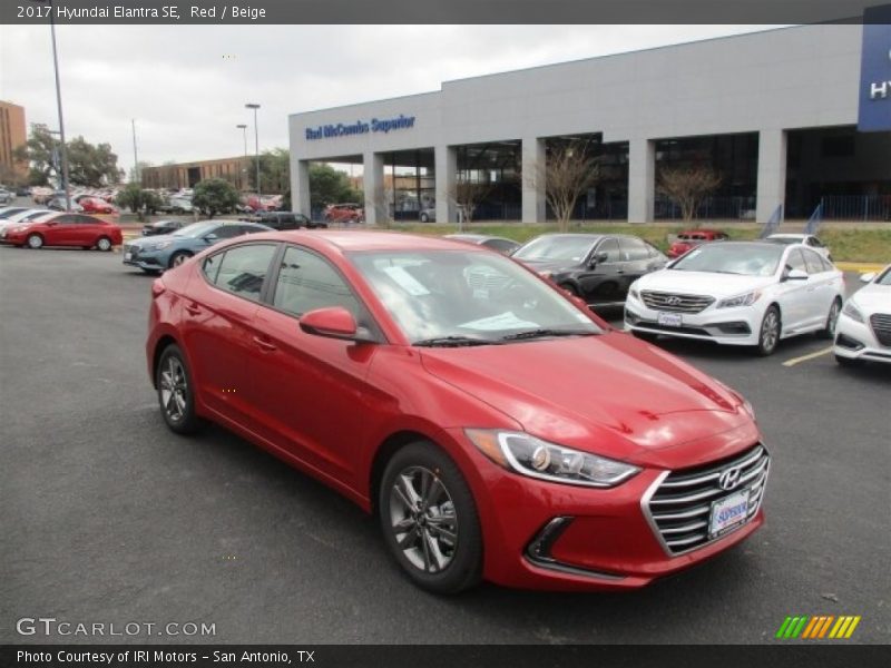 Red / Beige 2017 Hyundai Elantra SE