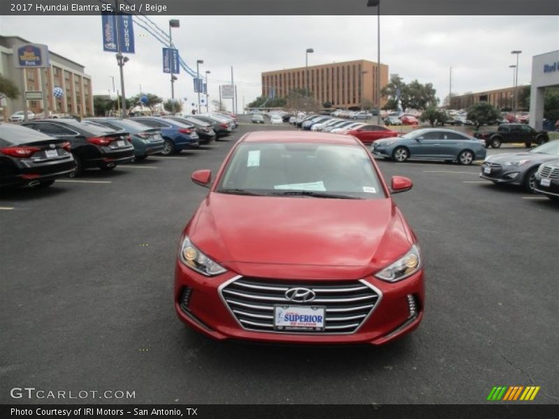 Red / Beige 2017 Hyundai Elantra SE