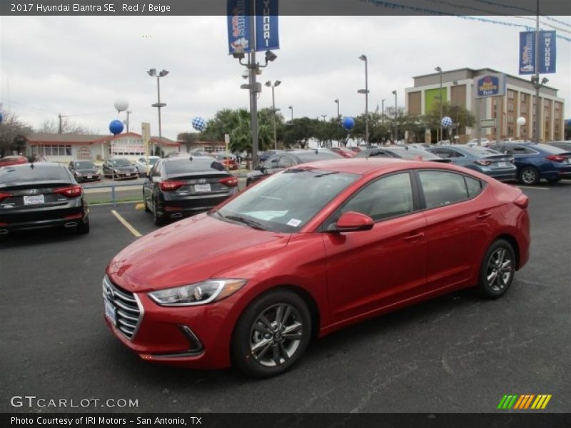 Red / Beige 2017 Hyundai Elantra SE