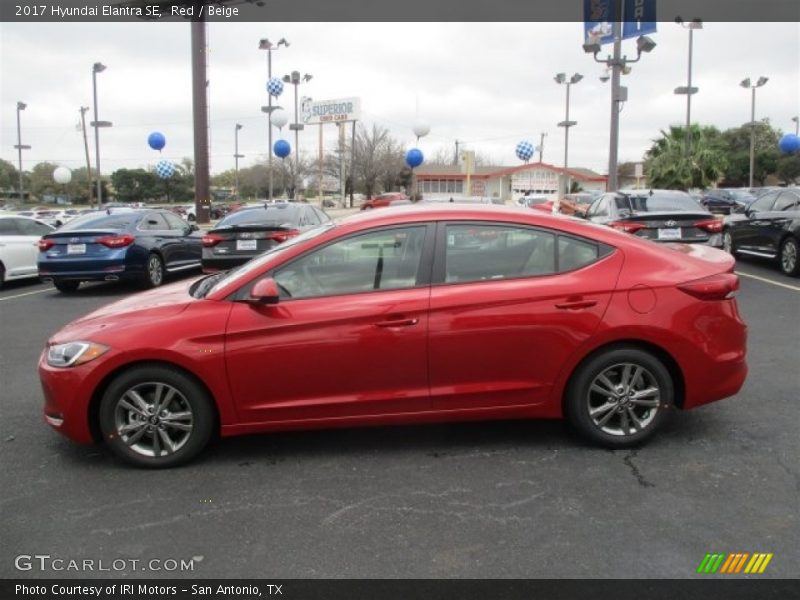 Red / Beige 2017 Hyundai Elantra SE