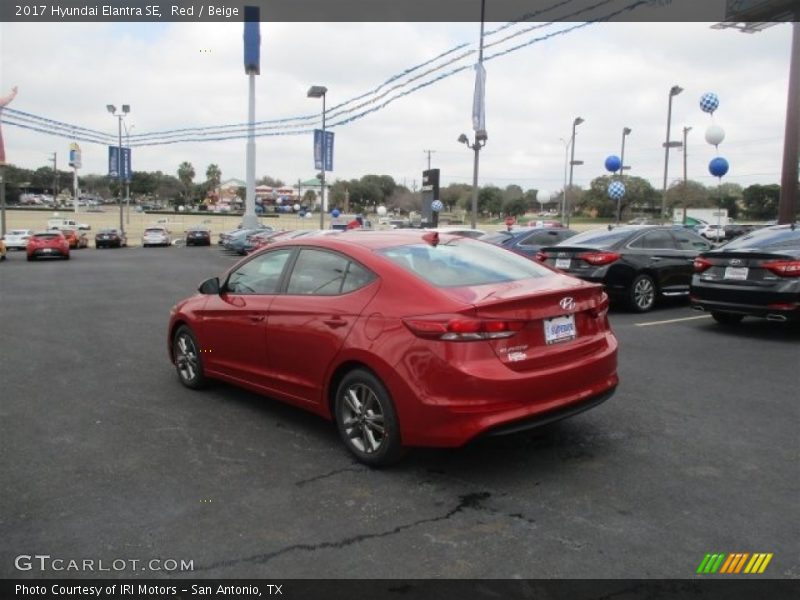 Red / Beige 2017 Hyundai Elantra SE
