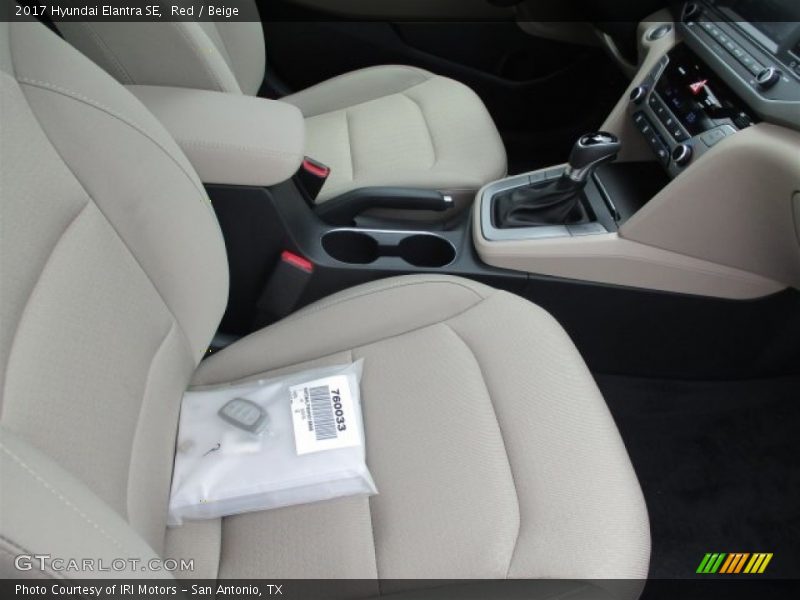 Red / Beige 2017 Hyundai Elantra SE