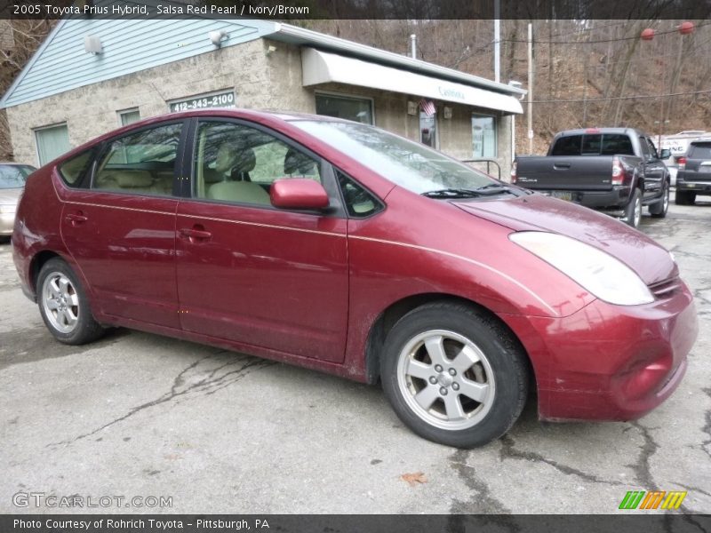 Salsa Red Pearl / Ivory/Brown 2005 Toyota Prius Hybrid