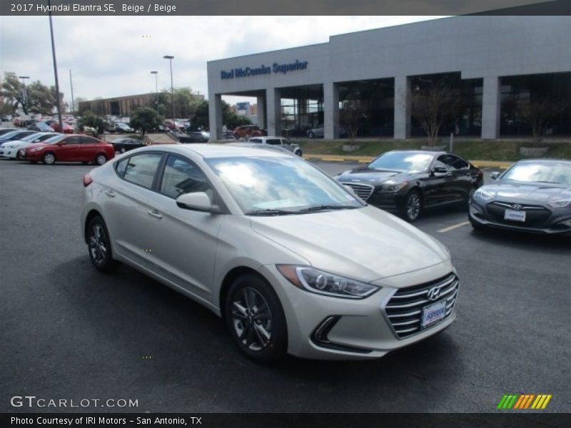 Beige / Beige 2017 Hyundai Elantra SE