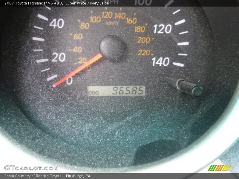 Super White / Ivory Beige 2007 Toyota Highlander V6 4WD