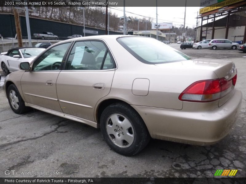 Naples Gold Metallic / Ivory 2001 Honda Accord EX V6 Sedan