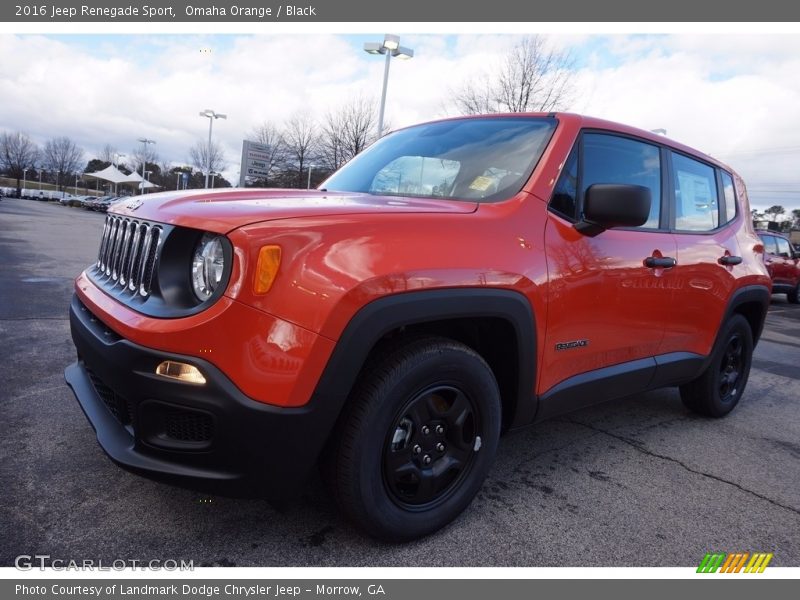 Omaha Orange / Black 2016 Jeep Renegade Sport