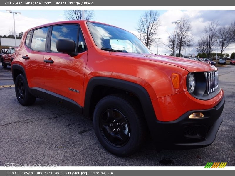 Omaha Orange / Black 2016 Jeep Renegade Sport