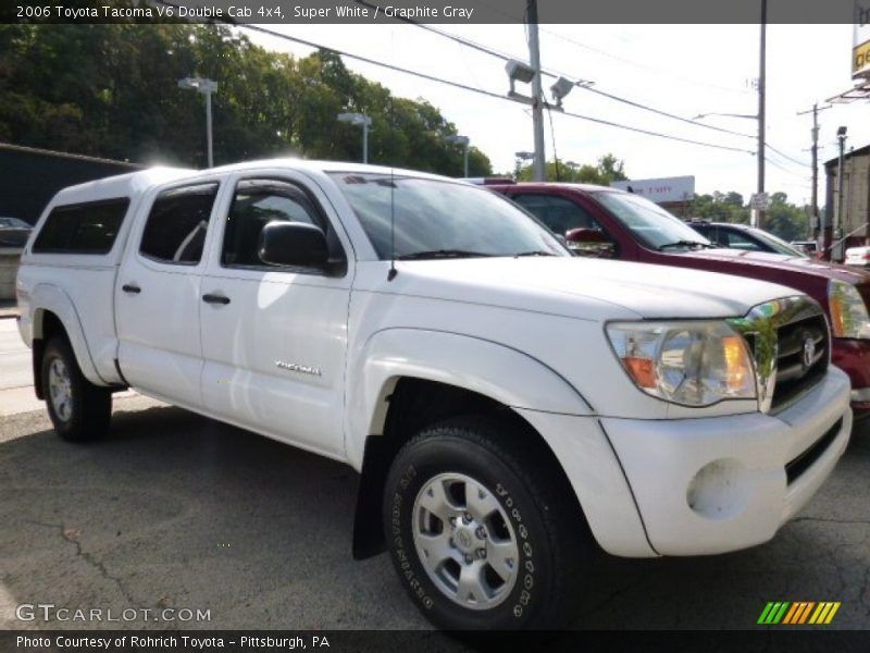 Super White / Graphite Gray 2006 Toyota Tacoma V6 Double Cab 4x4