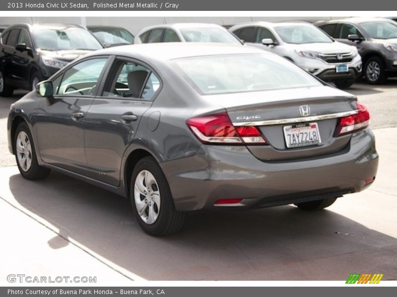 Polished Metal Metallic / Gray 2013 Honda Civic LX Sedan