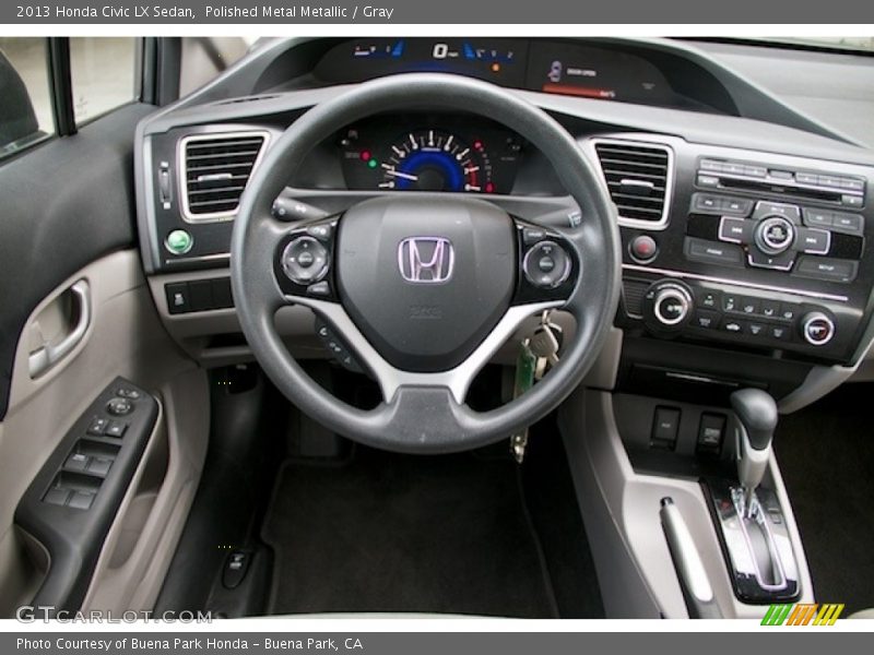Polished Metal Metallic / Gray 2013 Honda Civic LX Sedan