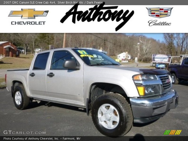 Silver Birch Metallic / Dark Pewter 2007 GMC Canyon SLE Crew Cab 4x4