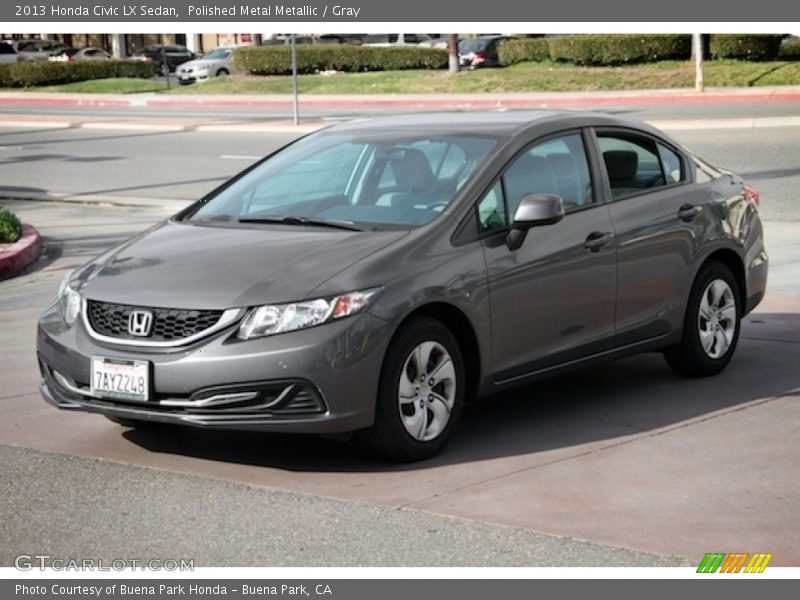 Polished Metal Metallic / Gray 2013 Honda Civic LX Sedan