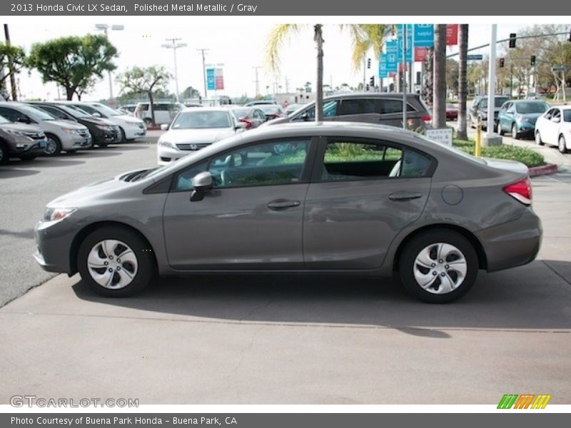 Polished Metal Metallic / Gray 2013 Honda Civic LX Sedan