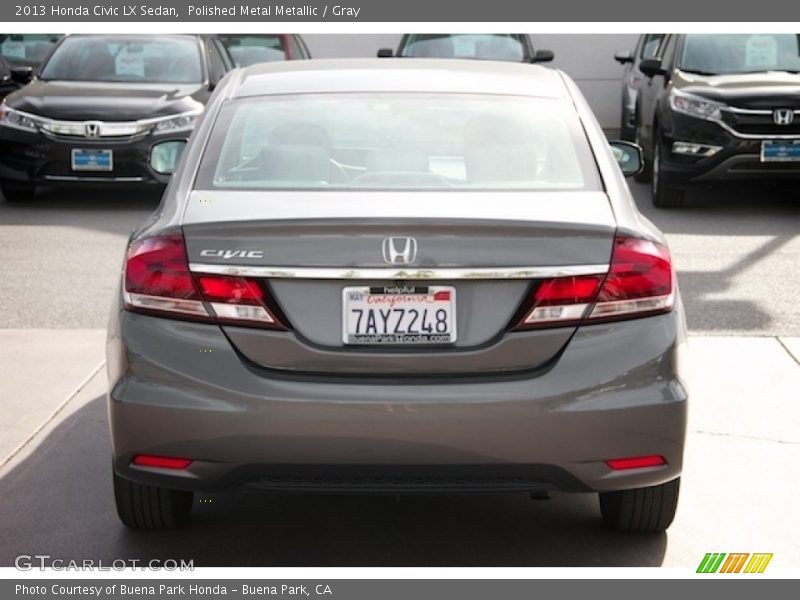 Polished Metal Metallic / Gray 2013 Honda Civic LX Sedan