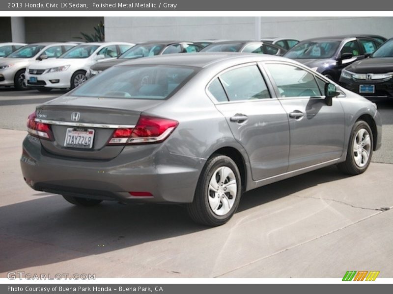 Polished Metal Metallic / Gray 2013 Honda Civic LX Sedan