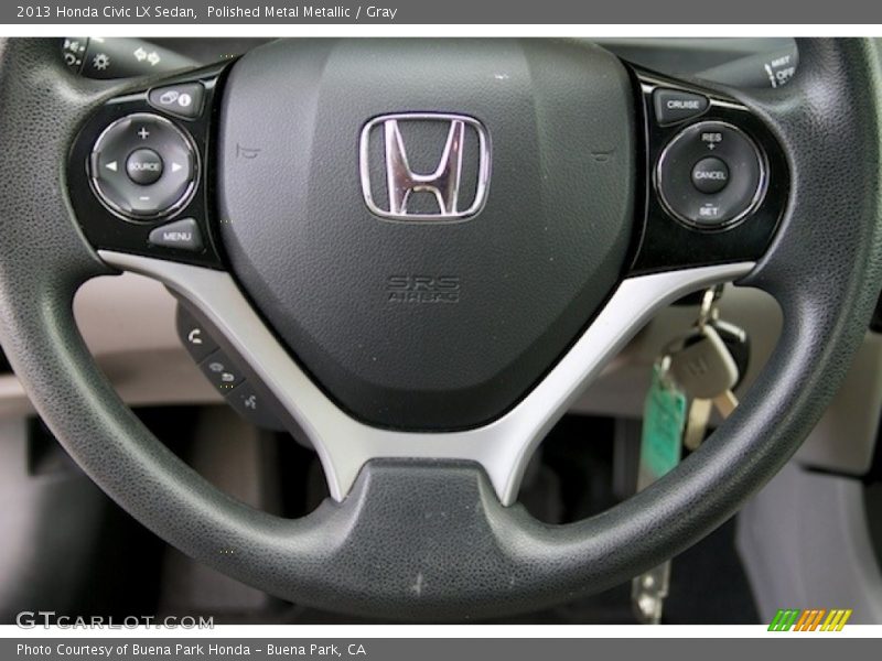 Polished Metal Metallic / Gray 2013 Honda Civic LX Sedan