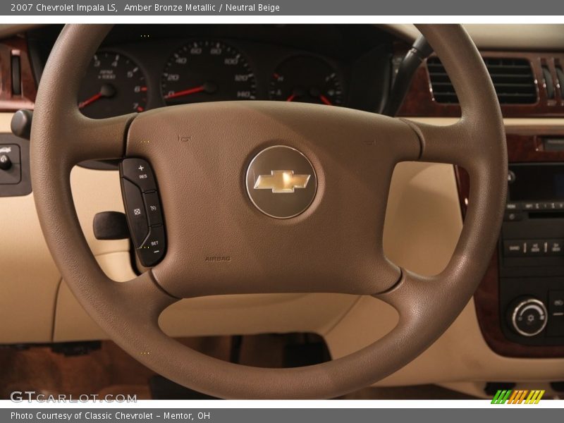 Amber Bronze Metallic / Neutral Beige 2007 Chevrolet Impala LS