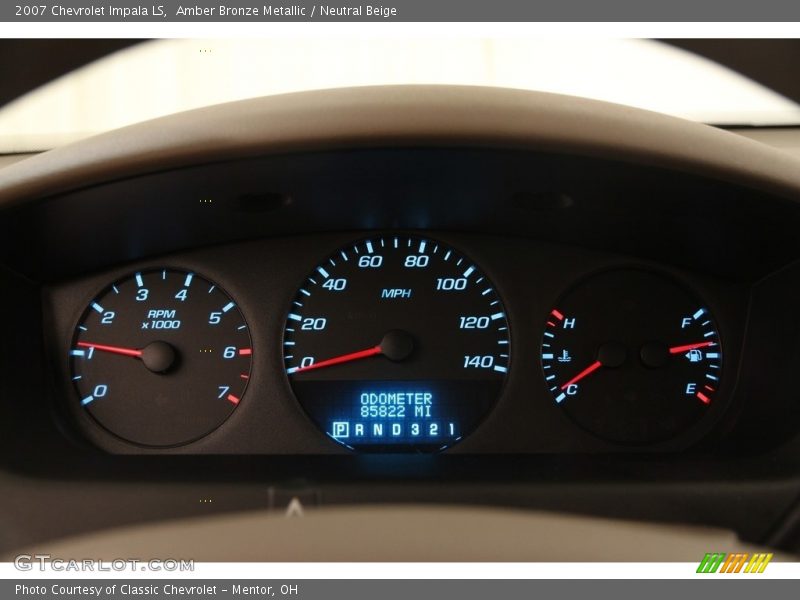 Amber Bronze Metallic / Neutral Beige 2007 Chevrolet Impala LS