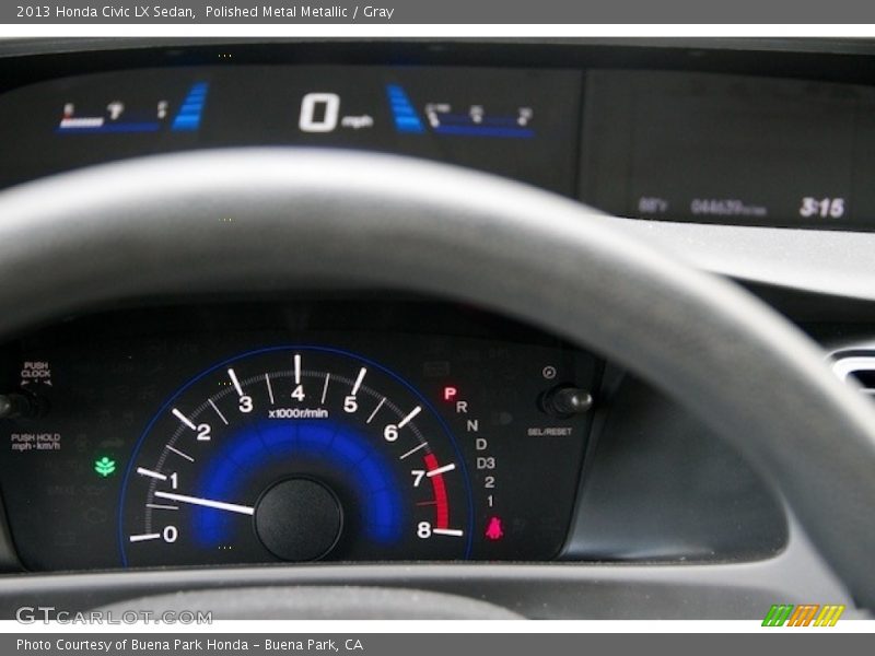 Polished Metal Metallic / Gray 2013 Honda Civic LX Sedan